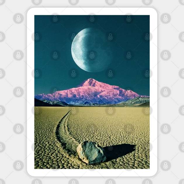 Sailing Stone - Surreal/Collage Art Magnet by DIGOUTTHESKY